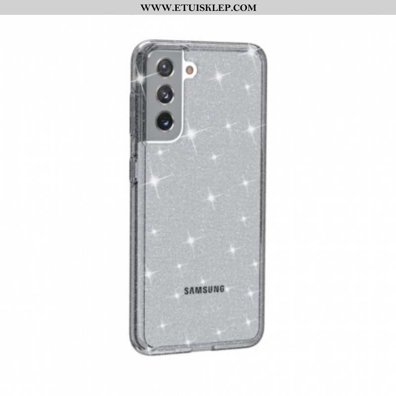 Etui do Samsung Galaxy S21 5G Przezroczyste Cekiny